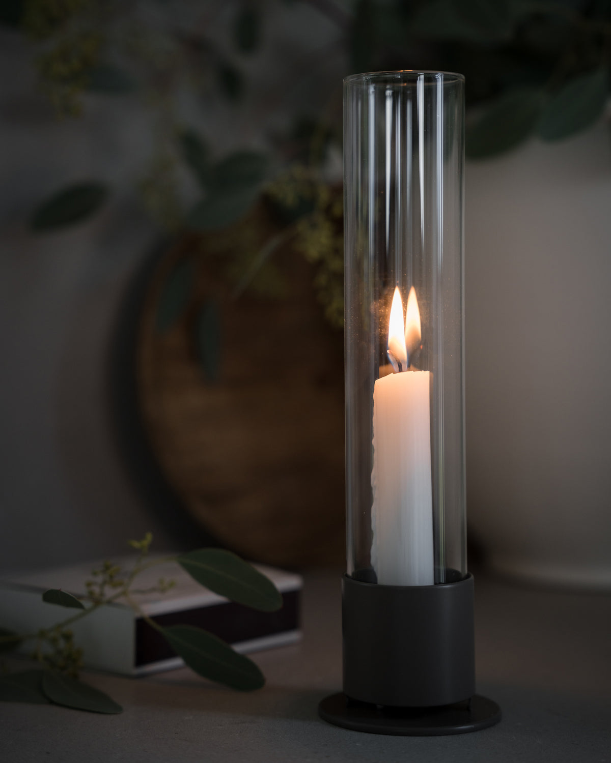 Ljusstake för kronljus d12 h4 svart