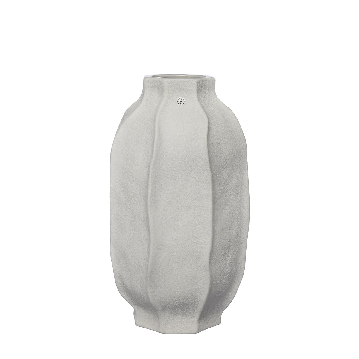 Vas stengods d18 h30cm naturvit