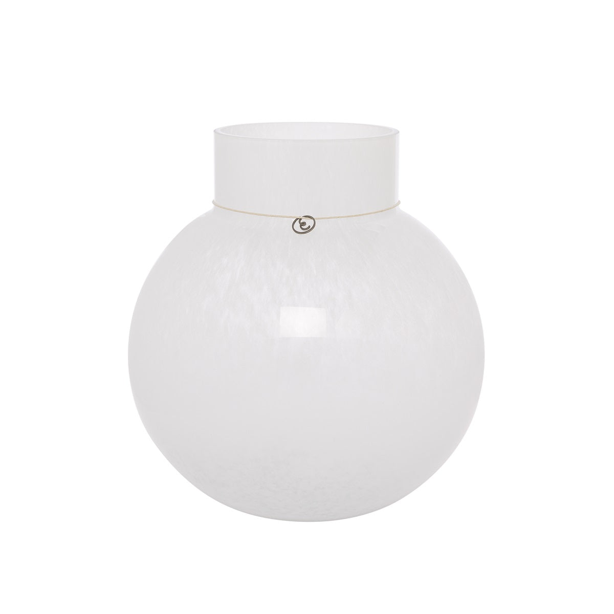 Glasvas rund d24 h25, vit