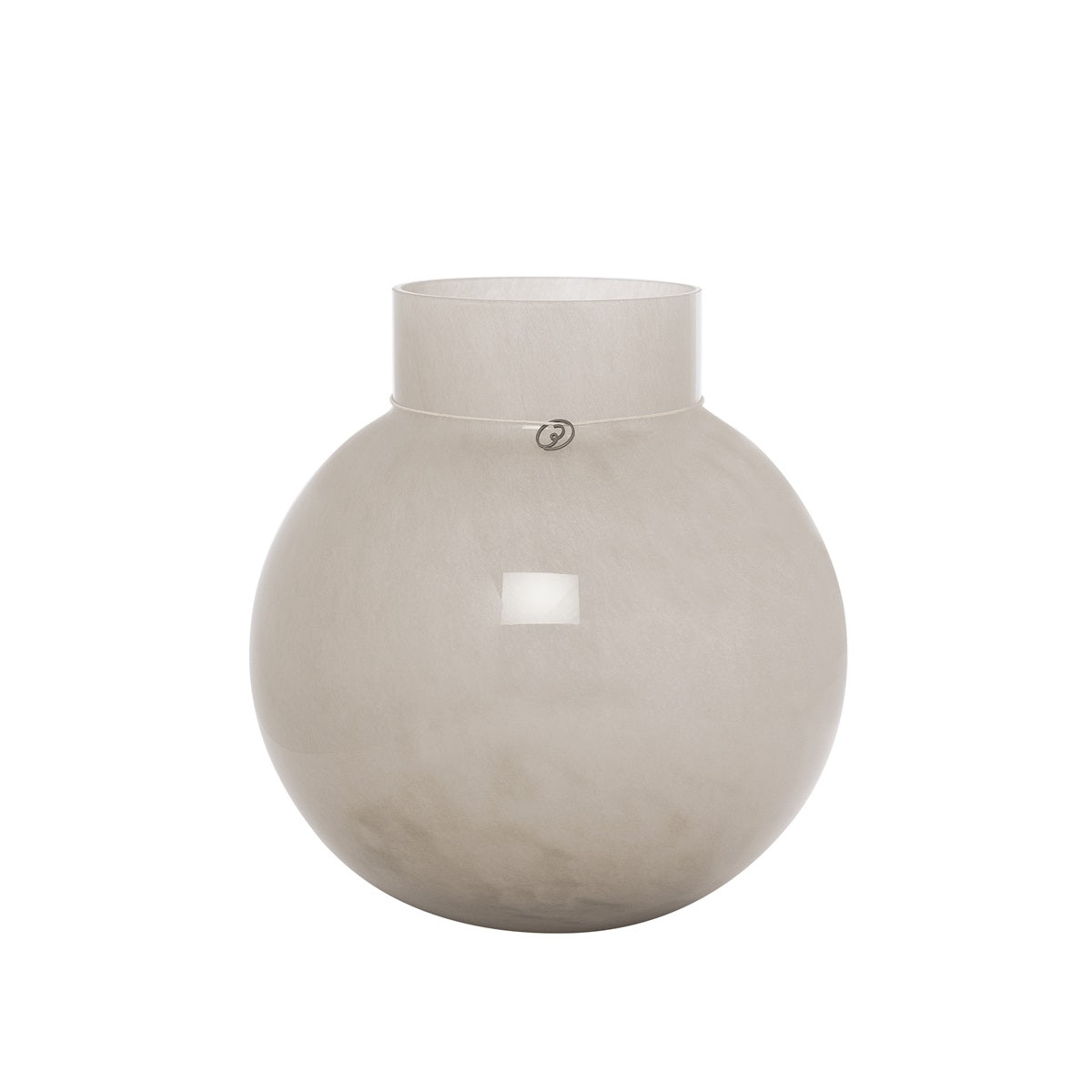 Glasvas rund d24 h25, beige